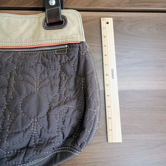 Fossil Brown and Tan Quilted Shoulder Bag - Picture 3 of 12